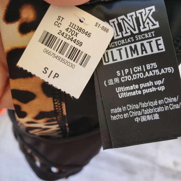 VS PINK Ultimate Push Up Sports Bra NWT - Picture 3 of 4